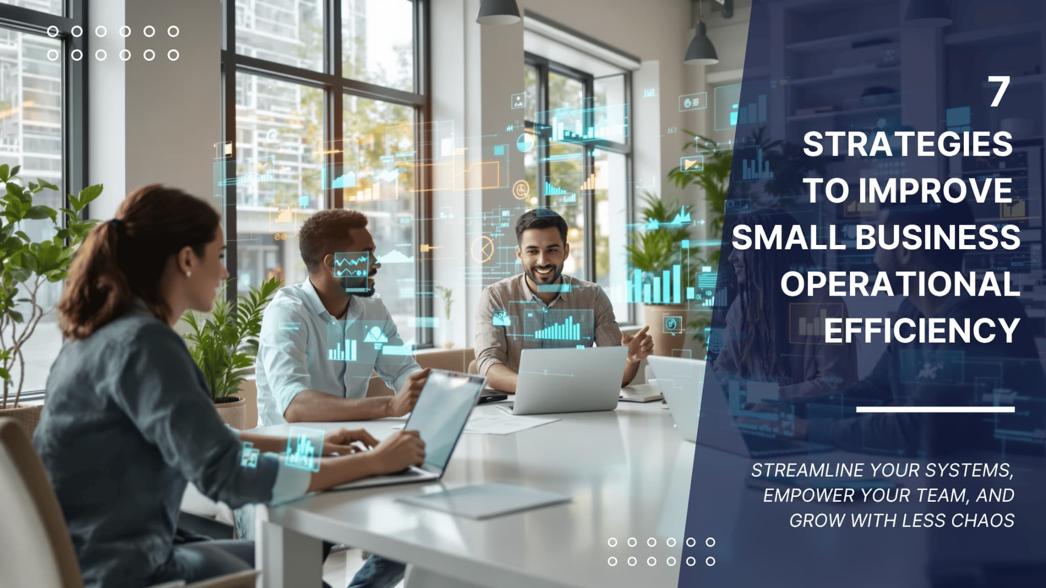 Small business team collaborating efficiently in a modern office