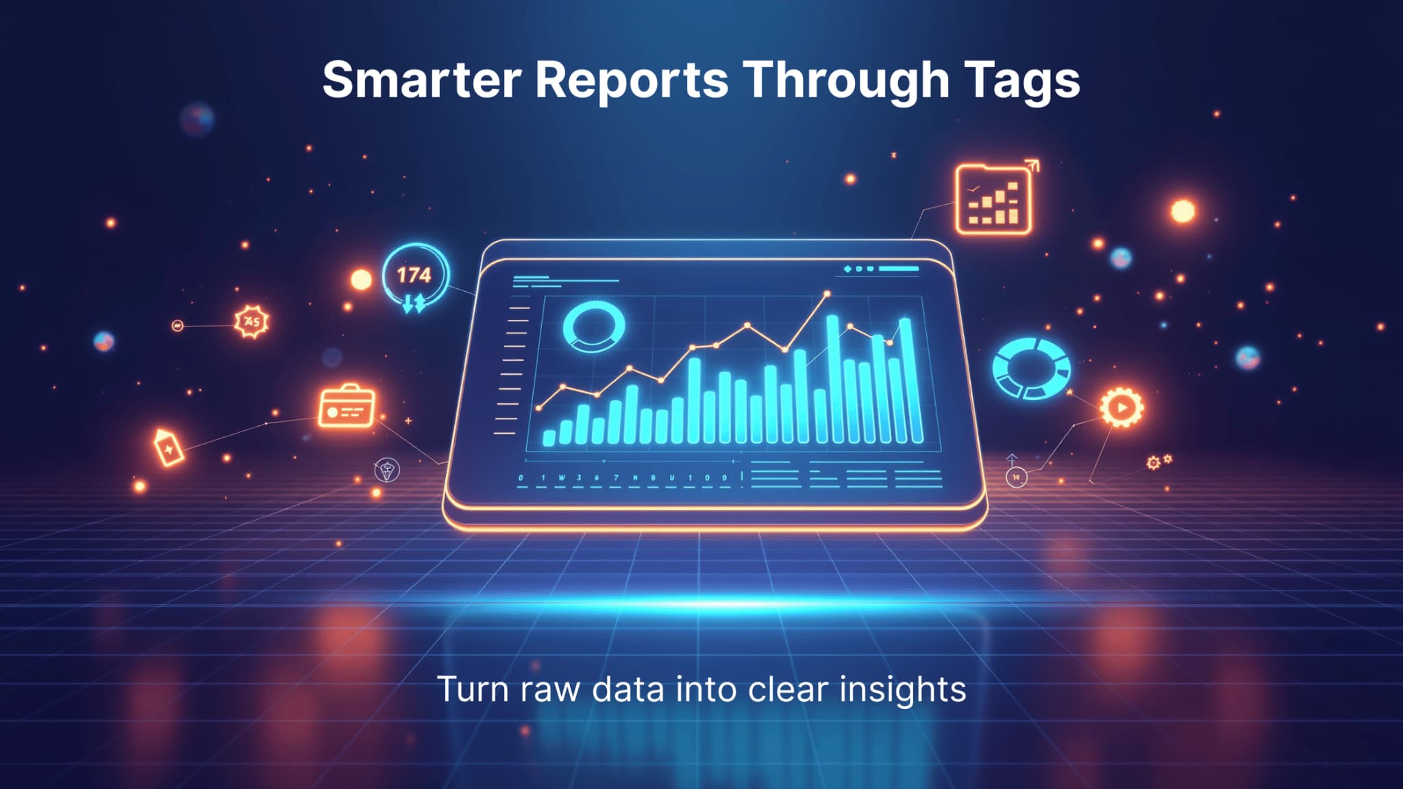 CRM reporting dashboard showing insights by tag type