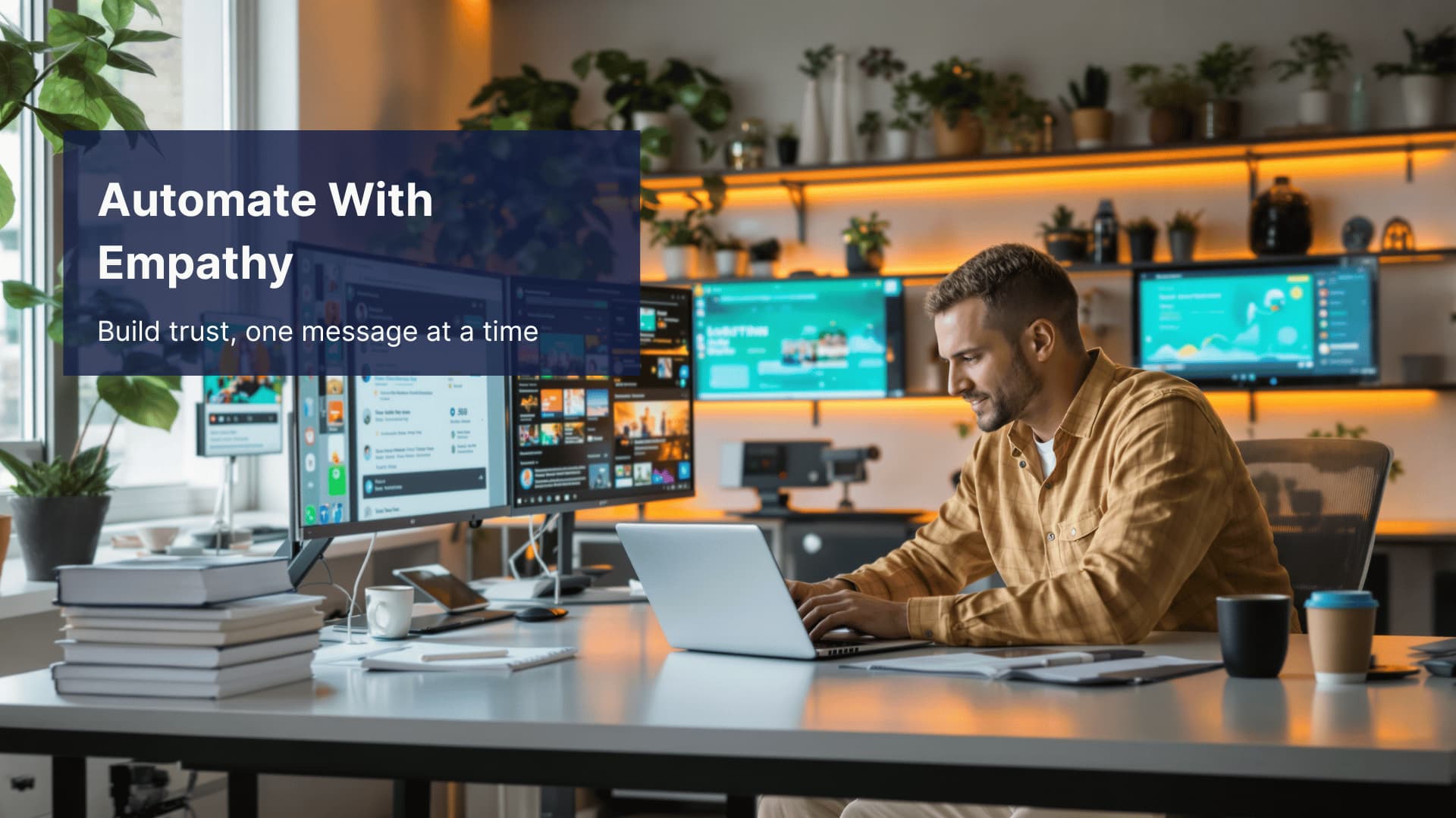Professional writing automated but human email for lead nurturing
