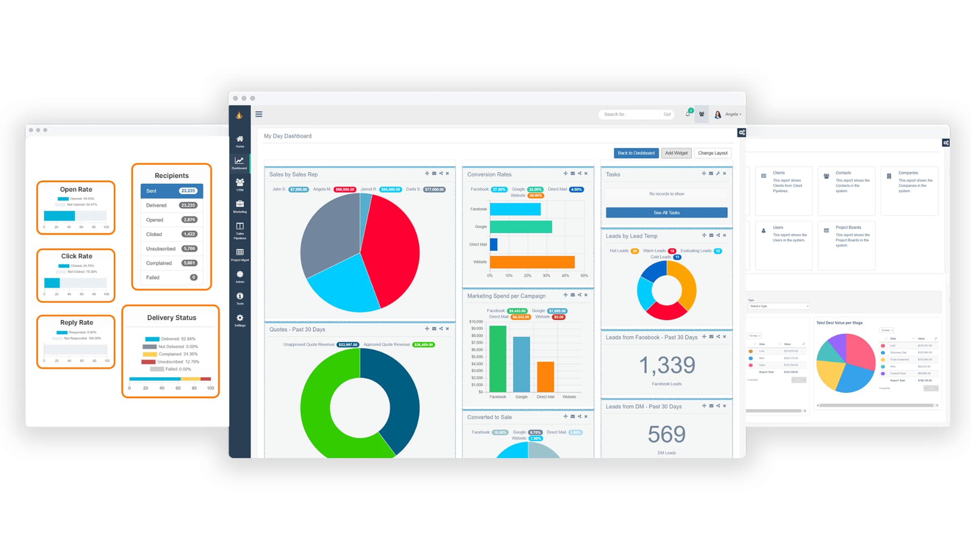 Vector dashboard visualization showing unified franchise data insights