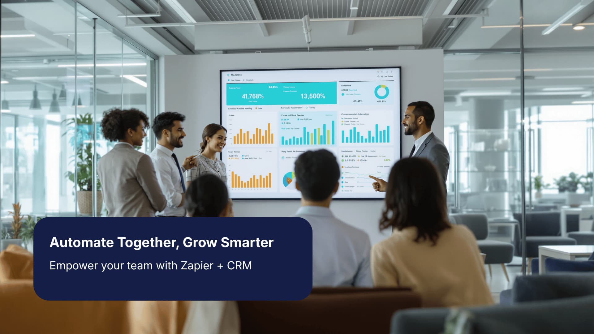 Marketing team collaborating successfully using Zapier & marketing automation