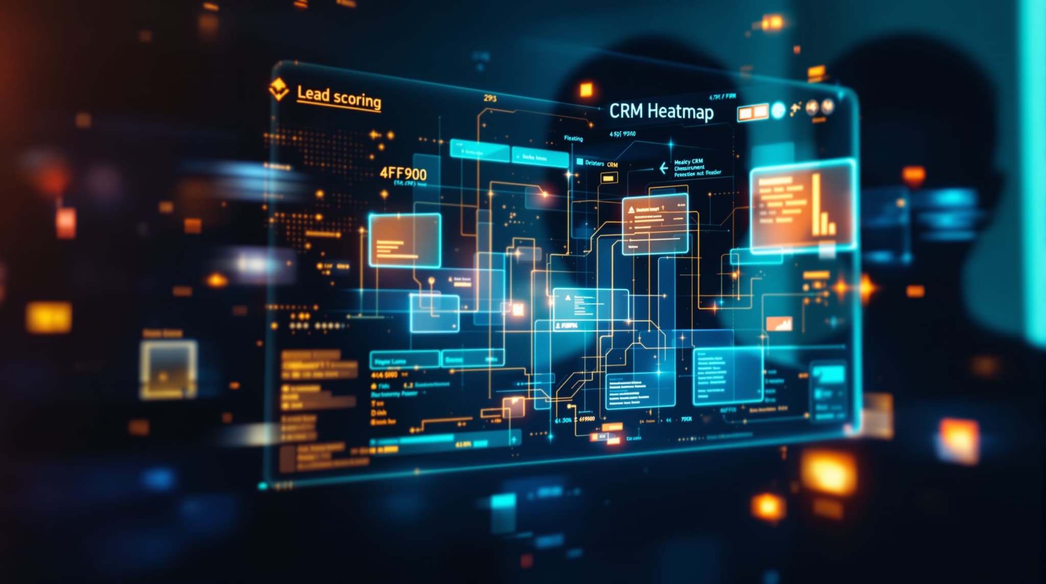 CRM heatmap visual showing warmest leads through scoring