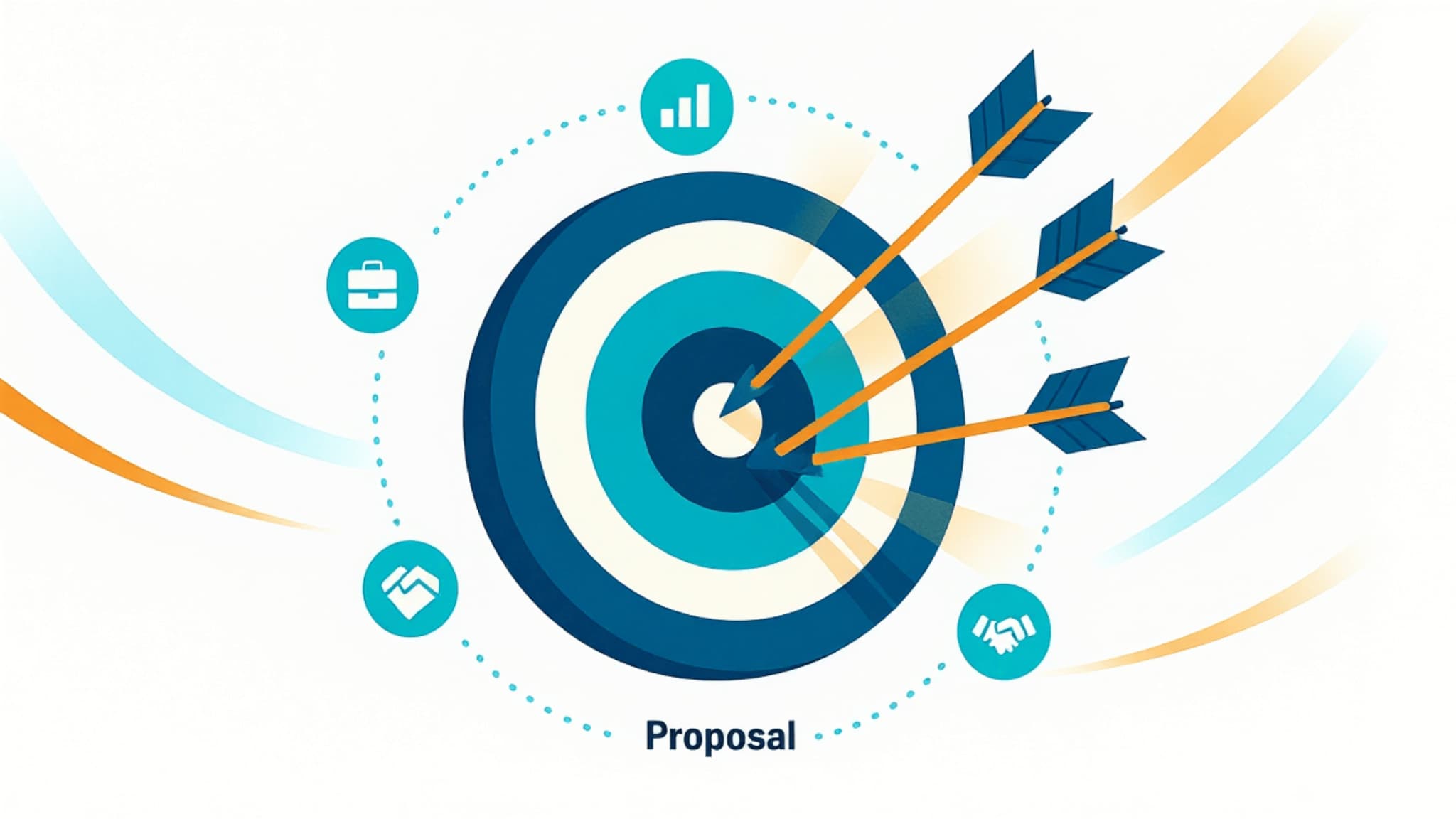 Illustration showing a target symbolizing improved win rate in sales pipeline metrics