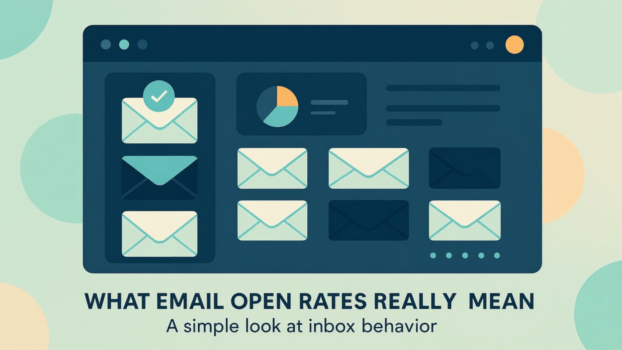 Infographic explaining email open rates
