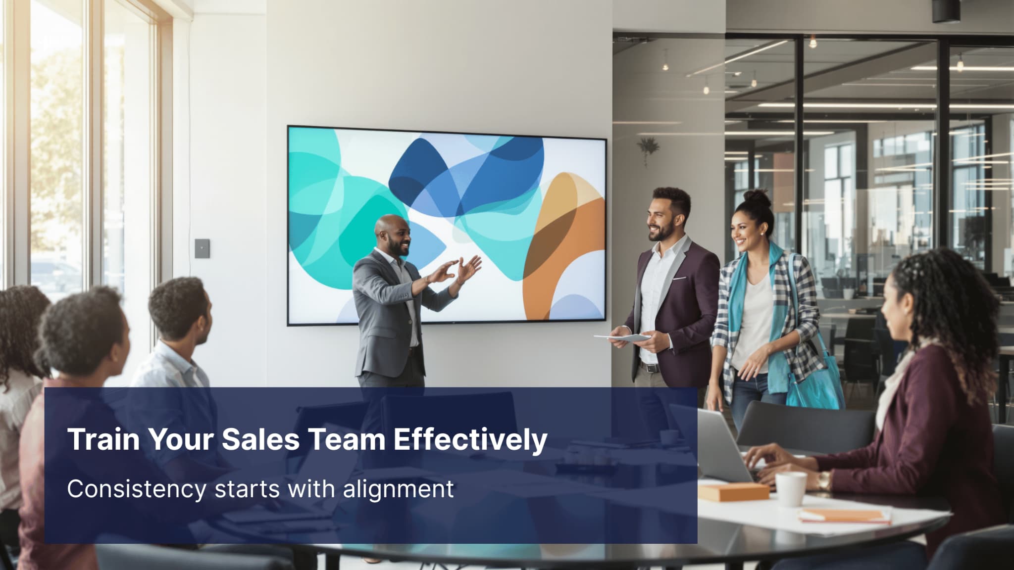 Cinematic training session visual illustrating coaching for better sales pipeline management