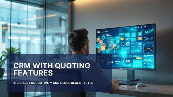 CRM with Quoting dashboard hero image increasing productivity