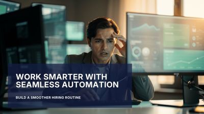 Business owner overwhelmed before hiring process automation