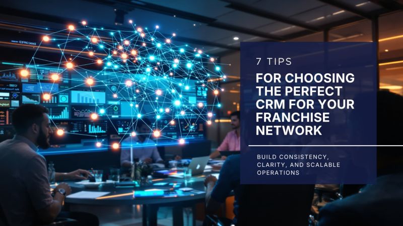 Hero image showing CRM for franchise network