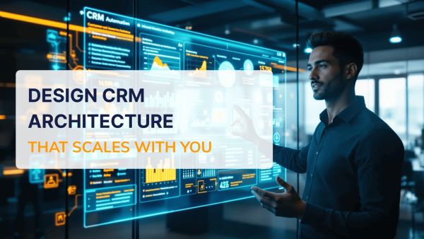 Professional analyzing CRM dashboards with inbound marketing automation data