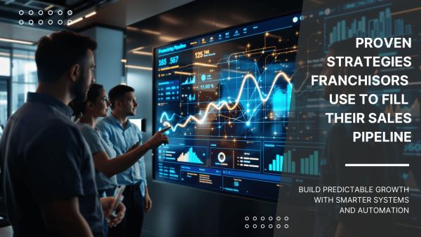 Franchisor team reviewing Pulse CRM growth dashboard to improve the franchise sales pipeline