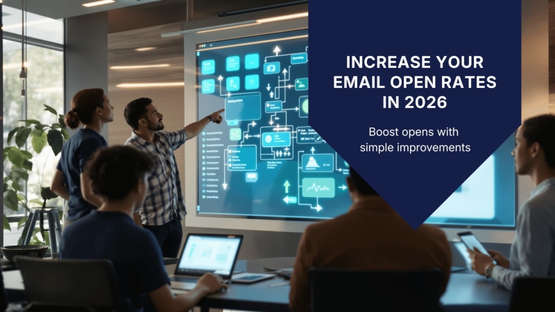 Hero image showing strategies to increase email open rates