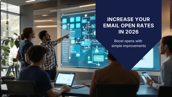 Hero image showing strategies to increase email open rates