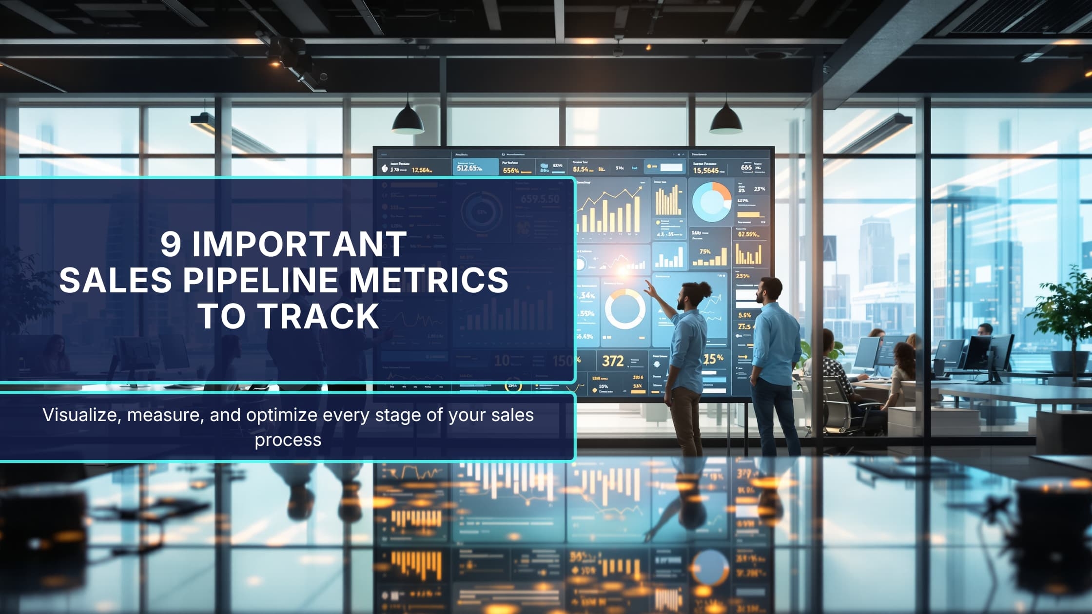 Hero image showing modern sales dashboard with key sales pipeline metrics