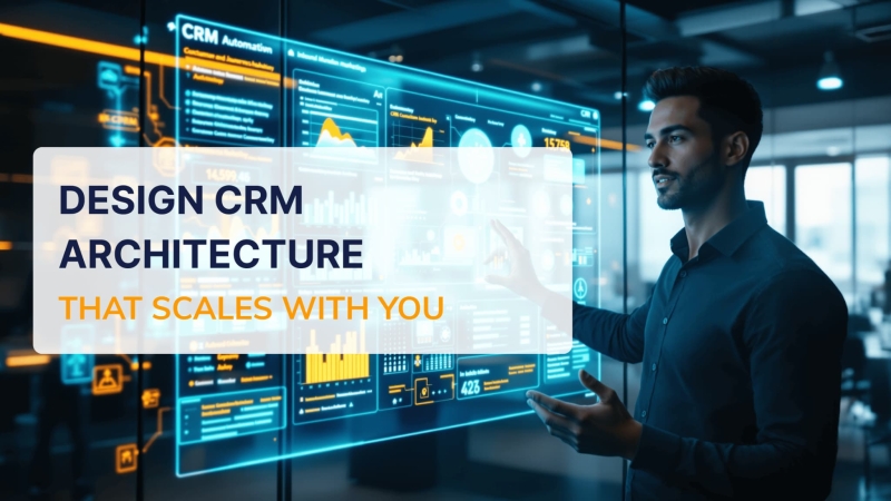 Professional analyzing CRM dashboards with inbound marketing automation data